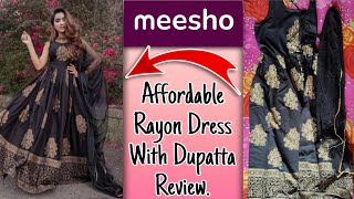 Meesho rayon dress with dupatta review😍| Affordable & best quality💯| under ₹499/- only😱 #meeshohaul
