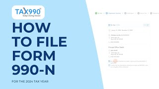 How To File Form 990-N (e-Postcard) For 2024 With Tax990.com