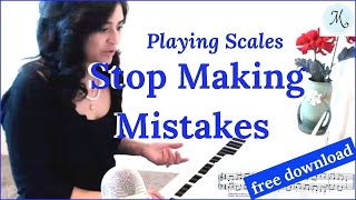 HOW TO PLAY SCALES ON THE PIANO STOP MAKING MISTAKES 2021(2 OCTAVES) 🎶🎹💙