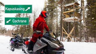 Snowmobiling KAPUSKASING & COCHRANE Ontario! - Her first saddlebag trip.