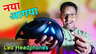 Nu Republic Starboy 6 Wireless Headphones Unboxing in HINDI | Flip Mic, LED Lights
