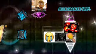 Allegiance 82%!!!! Geometry Dash [Extreme Demon] Progress #4