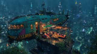 Lofi Zen - Skyline Serenity Lo-fi with Electric Rain | For Study, Sleep, or Relaxation | 4K