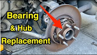 How to replace rear wheel bearing & hub in your car - Nissan Altima example.