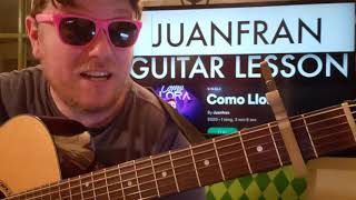 How To Play Como Llora on Guitar by Juanfran // easy guitar lesson beginner tutorial chords