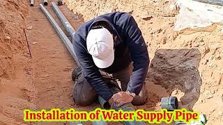 Water supply Pipe Installation #Mechanicalwork #plumbingwork #Installation #buhaytubero