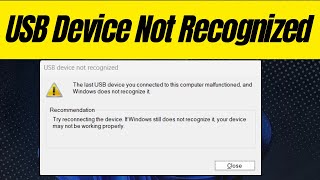 USB Device Not Recognized Problem Fix In Windows | Easy Methods (2026)