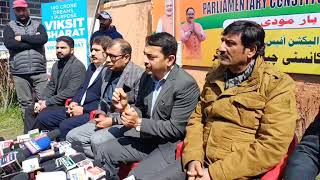 #Live || Senior BJP Leaders addressed a press conference at BJP Headquarters in srinagar.