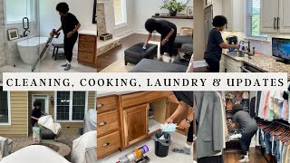 CLEAN WITH ME INDOORS + OUTDOORS | COOKING & LAUNDRY MOTIVATION | HOME UPDATES #cleanwithme