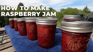 How to Make Raspberry Jam  with Garden Raspberries from our Three Acre Homestead