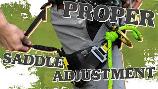 How to Properly Adjust your Tree Climbing Saddle - TreeStuff