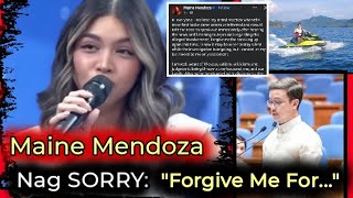 Maine Mendoza Muling Nag Salita At Humingi Ng Tawad. 