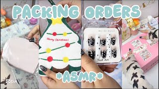 ORDERS PACKING ASMR 💗🫶🏻|| small business || nails art || nails ASMR || asmr