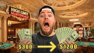 We Tried The MARTINGALE Strategy At The Blackjack Table.. (Live Session)