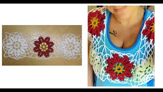 Crochet easy granny squares for bikini coverup or table runner