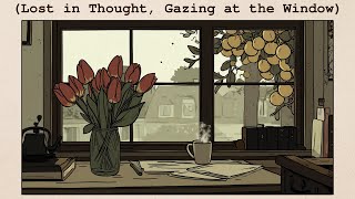 Lost in Thought, Gazing at the Window With Jazz Music From the Radio 📻