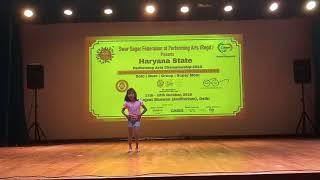 Live Dance Performance at 1st Haryana State Performing Arts Championship 2019 Org  By SSFPA