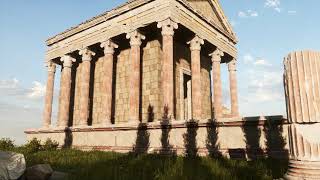 Old Roman templeы on the Island. Ultra detailed 3d Model in Unreal Engine 5.