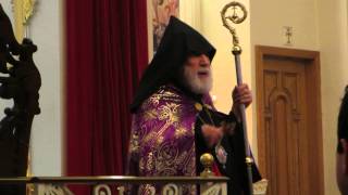 Archbishop Kizirian during lent at Armenian Church of the Holy Martyrs
