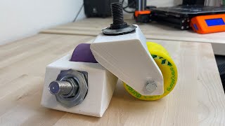 Crazy Cart XL Caster Wheel Upgrade - 3D printed parts and $5  of hardware