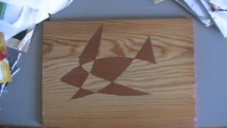 2 fish images (primitive wood work / primitive intarsia). #shorts #youtubeshorts