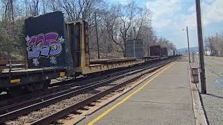 Norfolk Southern #4900 leads a 104 car manifest at Lewistown, PA (03/26/2026)