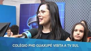 Visita educativa leva alunos do Colégio PHD Guaxupé aos bastidores da TV Sul