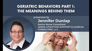 PHCA Webinar: Geriatric Behaviors Part 1: The Meaning Behind Them