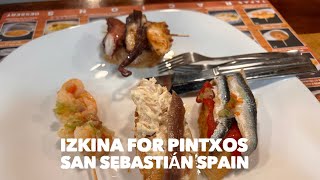 Izkina for late afternoon pintxos in Old Town San Sebastián Spain