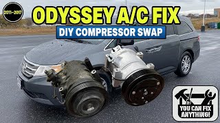 Odyssey A/C Compressor Replacement (2011-2017, 4th Gen): Step-by-Step DIY