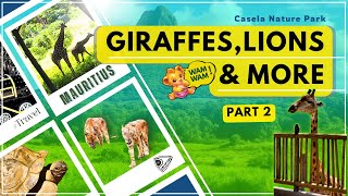 Mauritius Casela Nature Park Part 2 | Giraffe Feeding, Predator Kingdom, Tortoises & Family fun 🦒🦁🐢