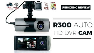 Blaupunkt BPDV142 R300 DVR140 Auto HD DVR Cam Dual Camera Unboxing Review
