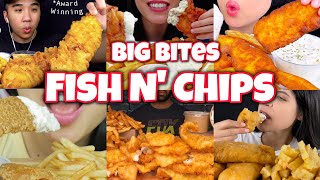 BIG BITES FISH N' CHIPS ASMR 🍟🐟 | Deep Crunch | Relaxing Food Compilation
