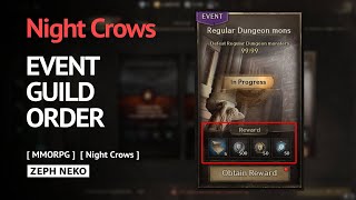Night Crows - Event Baru Tiap Hari Dapet 2500 Guild Coin Dari Guild Orders ??【 Night Crows  】