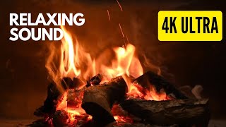 fireplace 🔥 relaxing sound 😌 4K ULTRA