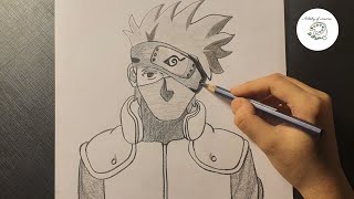 How to draw Kakashi Hatake from Naruto |pencil drawing | #kakashi #naruto