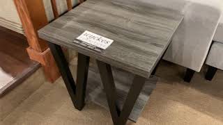 Coaster 705397 Grey & Black End Table Wyckes Furniture