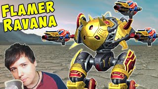 New Flamethrower RAVANA Mk2 Maxed Gameplay - War Robots Live WR