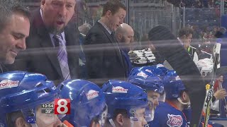 Mic'd up: Sound Tigers coach Brent Thompson during team's win over Providence