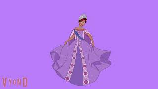 a Present for Robin Hood Fox Matt, Anastasia in her Purple Courtyard Princess Dress.
