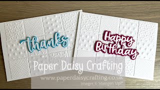 "Wanted to Say" geometric cards with embossed squares