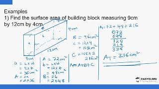 Surface Area of a Prism  (Lesson 9 of 11  Form 1 Mathematics Topic 13 - Area )