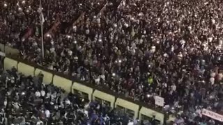 Thousands of Jews Pray at Jerusalem’s Western Wall On The Night Before Yom Kippur.
