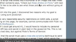 Flickr Link Preview - Greasemonkey Script