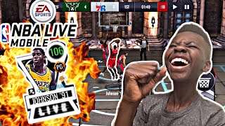 FIRST 106 IN THE GAME!!!!106 LIVE PASS MASTER MAGIC JOHNSON GAMEPLAY(NBA LIVE MOBILE)