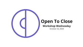 Workshop Wednesday - October 23, 2024