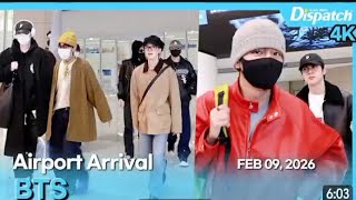 BTS INCHEON AIRPORT ARRIVAL 💜🫶🏼#bts #trending #kimtaehyung #btsmember 
