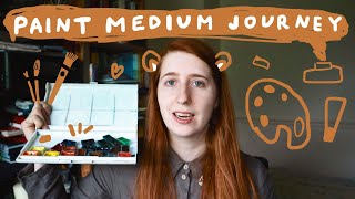 Personal journey of different paint mediums.  Trying out gouache, watercolours, oil paint etc.