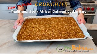 How to Make Crunchies - Traditional South African Oatmeal Cookie Bars