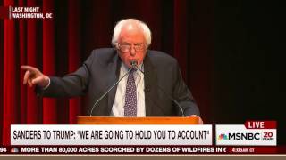 Sanders vows to hold Trump accountable